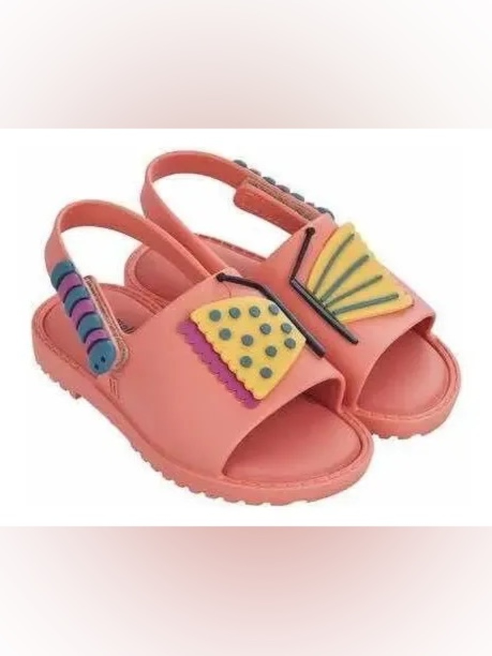 Mini Melissa Girls Mini Mia Fabula Mary Jane Sandals Coral Size 8 New in Box